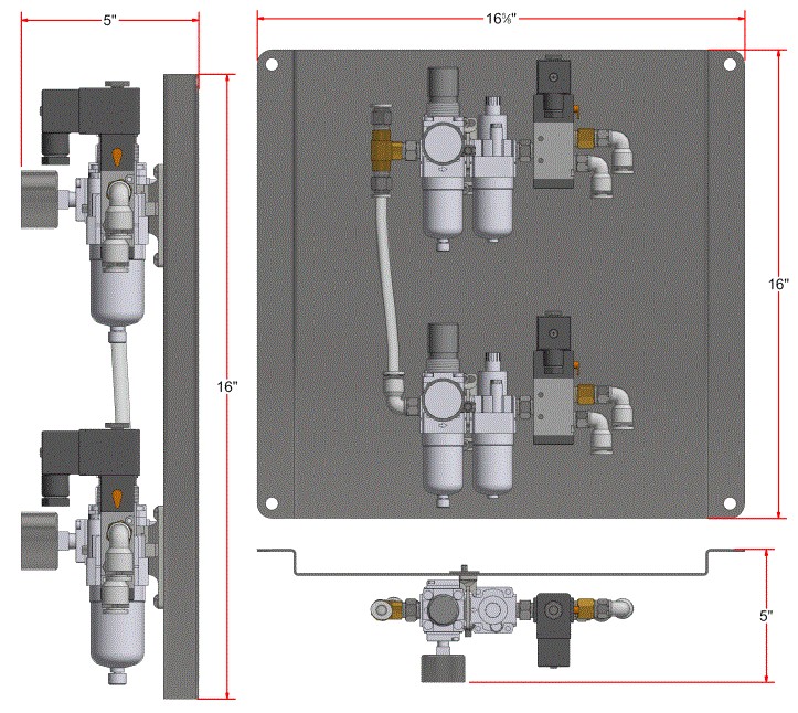 Model 2WA1P DUAL AIR CONTROL PANEL