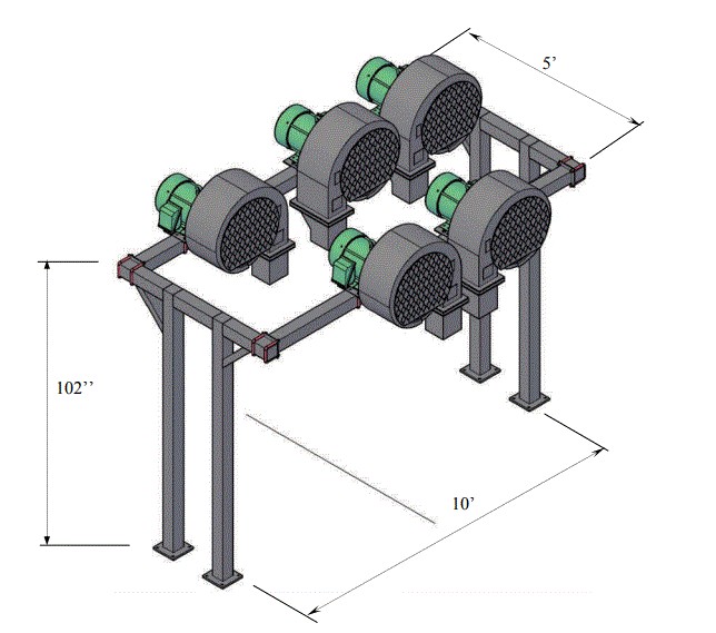 Model BL1C 5x10 BLOWER MOUNTING FRAME