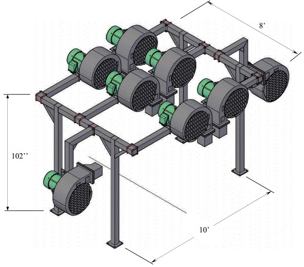 Model BL1C8 x10 BLOWER MOUNTING FRAME