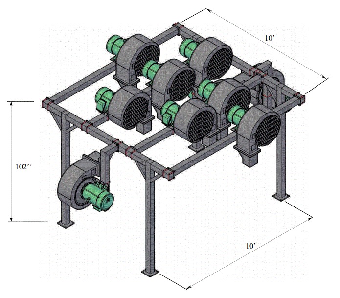 Model BL1C10 x10 BLOWER MOUNTING FRAME