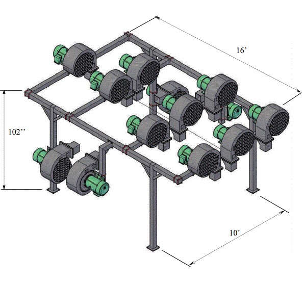  Model BL1C16 x10 BLOWER MOUNTING FRAME