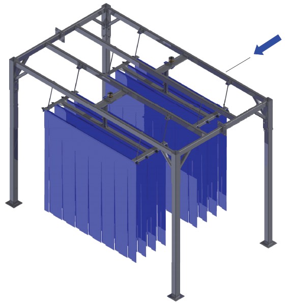 Model DMM5 DOUBLE MINI MITTER CURTAIN 