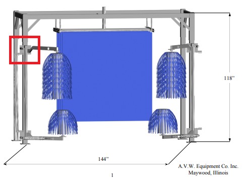 CB1MM5 HYDRAULIC INSTALLATION - UPPER BRUSH - PASSENGER SIDE