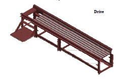 SECSINGLE BELT CONVEYOR with BELT 16” WIDE - BCN16 : DRIVER SECTION