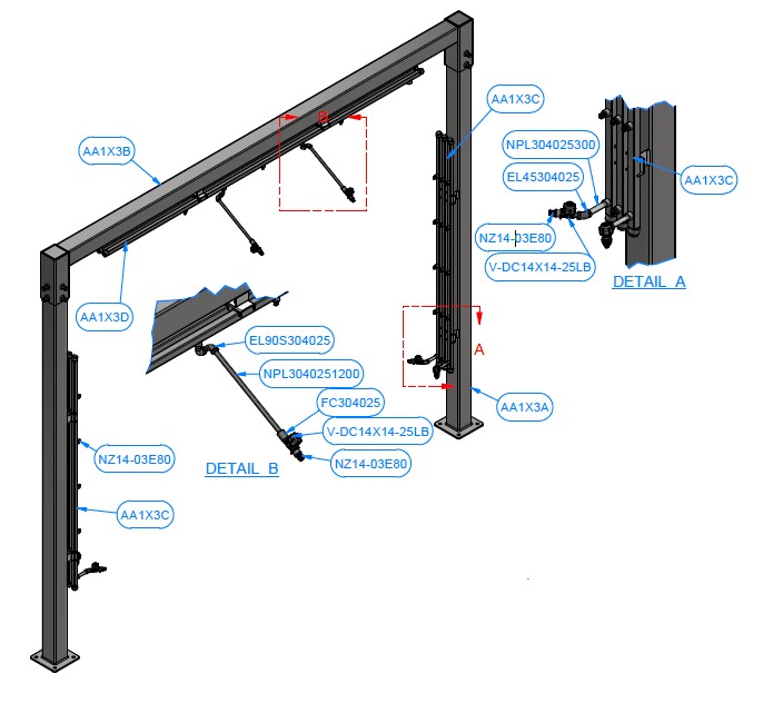 Triple Applicator Arch Model AA1X3