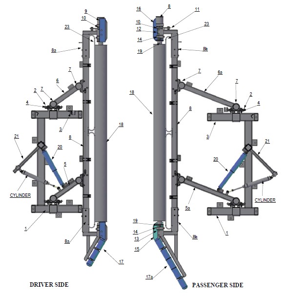 TIRE DRESSING APPLICATOR, MODEL TB2-CUS999: DRIVER'S SIDE