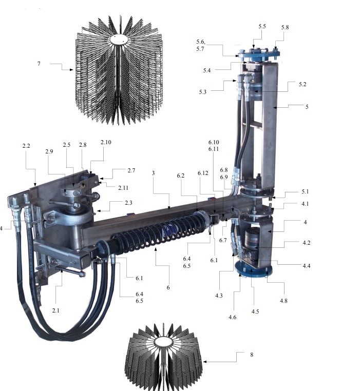 CONTOUR BRUSH-AVW Style, Model CB0405 (Driver Side)