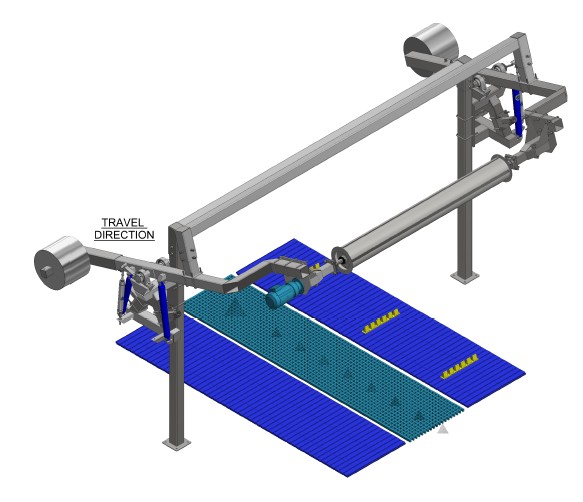 DUAL ARM TOP BRUSH, Model TR