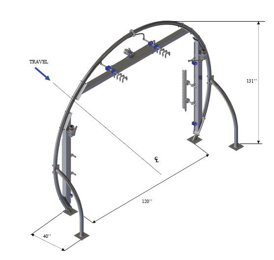 RAINBOW AUTOMATED PREPPING SYSTEM ROBOT ARCH, Model R-RT3-0815: TOP OSCILLATOR ASSEMBLY