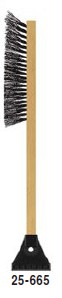 24" Wood Handle Snow Brush With Scraper