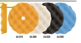 Traditional Density Foam Buffing & Polishing Pads: 7” VELOCITY™ Coned Waffle Pads - Flat